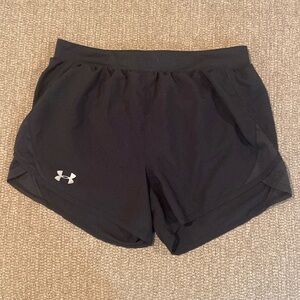 NWT under armour black running shorts, small